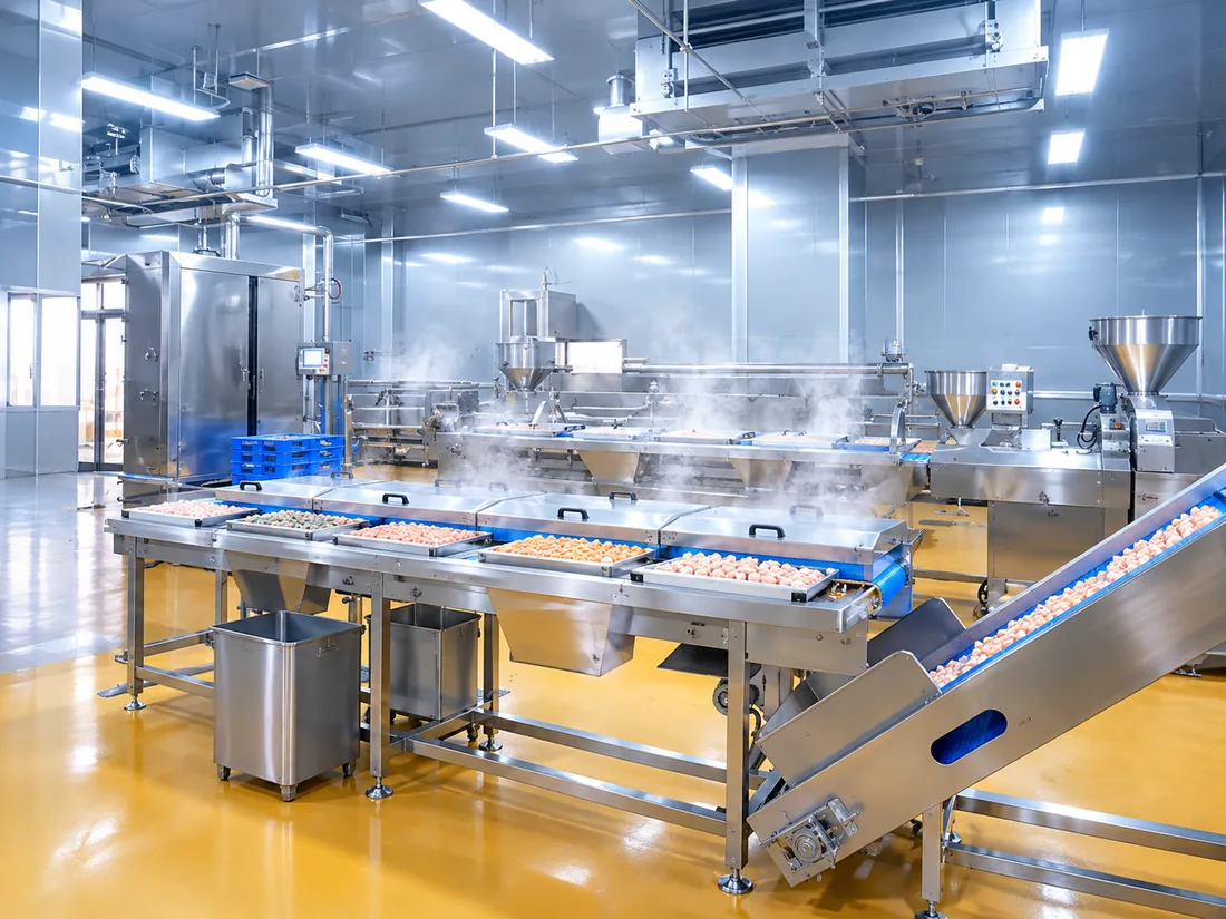 Steamed treat production line at the manufacturing partner facility