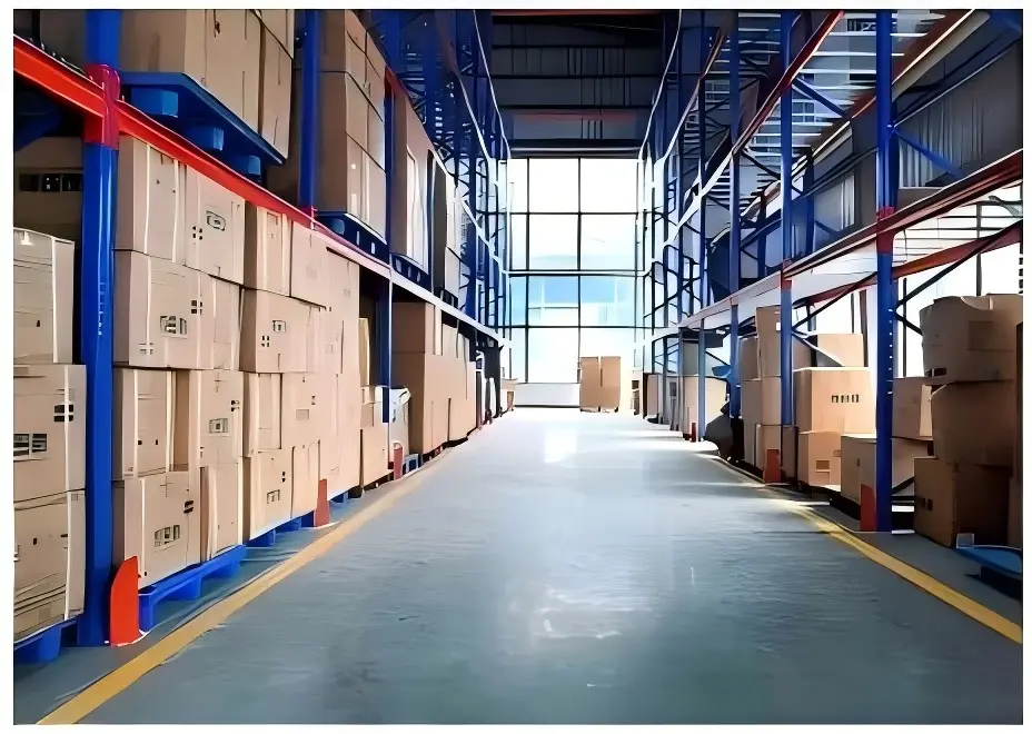 Palletised cartons ready for container loading